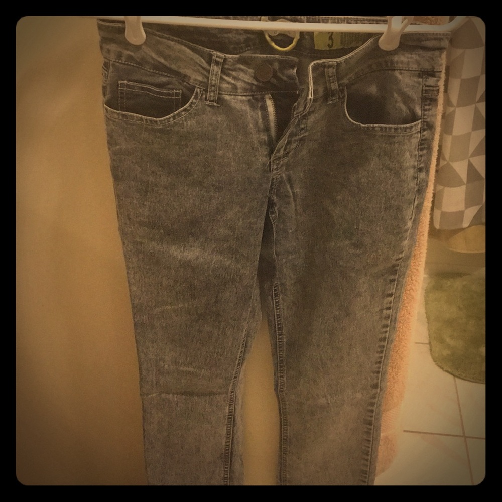 Grey vintage wash out jeans size 3
